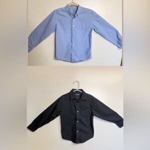 George Men's Light Blue and Dark Black Casual Shirts